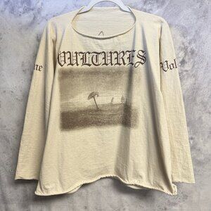 Vultures Kanye Yeezy T Shirt Mens Size 1 Long Sleeve Relaxed Streetwear